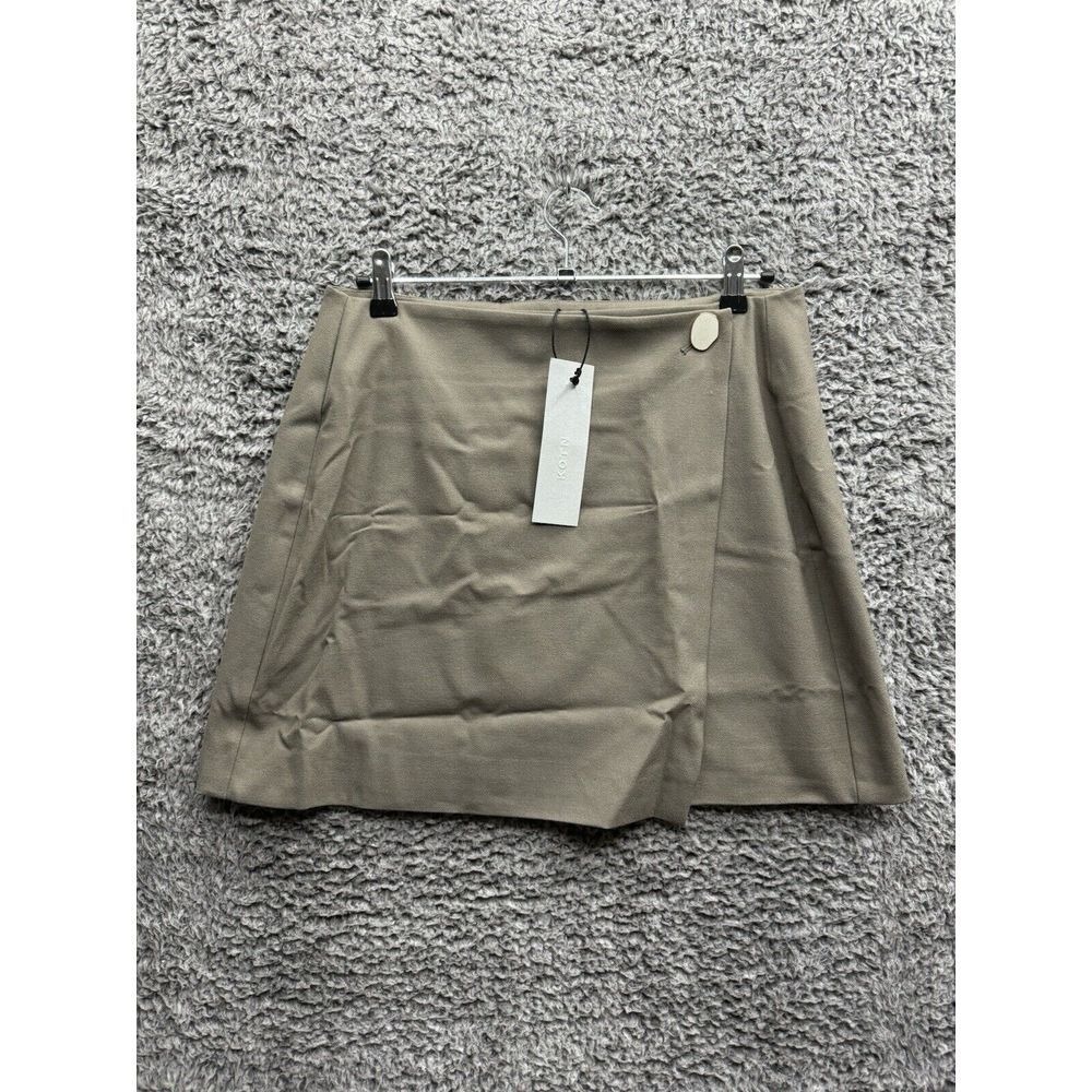 New KOTN Women's Rosetta Crepe Skirt In Stone Size Large
